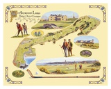 Golf Course Map, St. Andrews Affiches par Bernard Willington