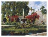 Fountain At San Juan Capistrano Poster par Cyrus Afsary