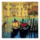 Two Boats In Venice Posters by Steve Thoms