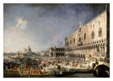 The Reception of the French Ambassador in Venice Affiches par Canaletto 