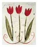 Trois Tulipes Rouge Posters par Susan Gillette