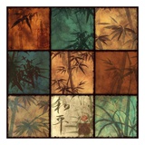 Natural Bamboo Patchwork II Poster