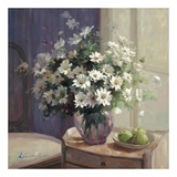 Marguerites Et Pommes Vertes Affiche par Lilian 