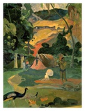 Landscape with Peacock Poster by Paul Gauguin