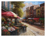 Flower Market Cafe Prints by Han Chang