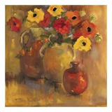 Red And Yellow Poppies Posters by Lorrie Lane