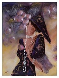 Elegantes aux Perles I Print by Johanna Braun