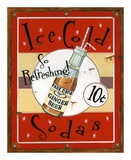 Ice Cold Sodas Poster by Lesley Hallas