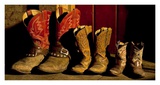 Family of Boots Print by Robert Dawson