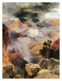 Brume dans le canyon Poster par Thomas Moran