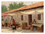 Early Morning Market Poster by Roger Williams