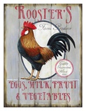 Rooster's Farm Produce Prints by Lesley Hallas