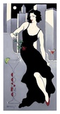 La Dame en Noire Posters par Janet Kruskamp