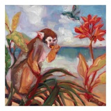 Small Monkey on a Beach II Posters by Nicole Etienne