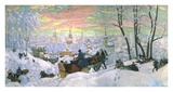 Arriving for Shrove Tide, 1916 Pôsters por Boris Kustodiev