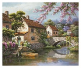 Country Village Canal Art par Sung Kim