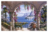 Veranda mit Blumen I Poster von Sung Kim