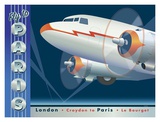Fly to Paris Print by David Grandin