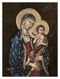 La Sainte Vierge et l'Enfant Poster par Joe Ortiz