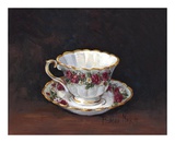 Rose Bouquet Teacup Kunst af Barbara Mock