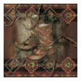 Western Boot Poster von Alma Lee