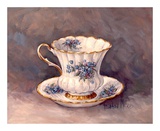 Blue Nosegay Teacup Posters af Barbara Mock