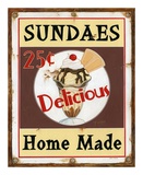 Sundaes Art by Lesley Hallas