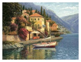 Lake Como Blossom Art by Haixia Liu