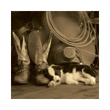 Cowboy Puppy Affiches par Robert Dawson