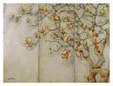 Pink Magnolia Triptych Prints by Nicole Etienne