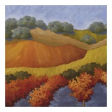 Hillside Vineyard I Prints by Kathryn Steffen