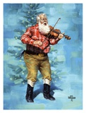 Singing Santa Art by Jack Sorenson