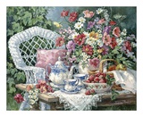 Tea and Strawberries Poster af Barbara Mock