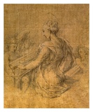 Lady with Angels Lámina por Parmigianino