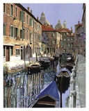 La Barche Sul Canale Posters av Guido Borelli