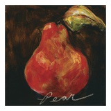 Poire rouge Poster par Nicole Etienne