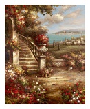 Flowers at the Stairs Print by Horwich 