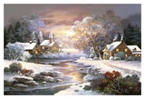 Winter Church Affiches par Alma Lee