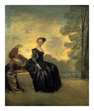 La Boudeuse, 1718 Posters par Antoine Watteau