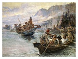 Lewis and Clark on the Lower Columbia Posters by Charles Marion Russell