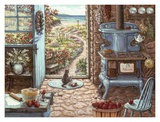 Poêle bleu Posters par Janet Kruskamp