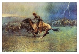 The Stampede Poster por Frederic Remington