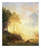 Fluss Merced in Yosemite Kunstdrucke von Albert Bierstadt