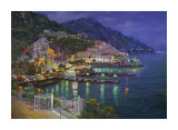 Amalfi Evening Poster by S. Sam Park