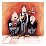 Waiter Trio II Art by Tracy Flickinger