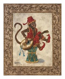 Monkey with Mandolin Plakater af Janet Kruskamp