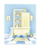 Blue Bathroom I Prints by Alexandra Burnett