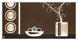 Brown and Gold Orchids with Fruit Bowl Posters by Joel Henriques