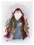 Celestial Santa Poster by Peggy Abrams