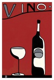 Red Vino Posters by Joel Henriques